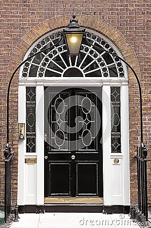 Black Door Stock Photo