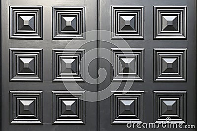 Black door panel Stock Photo