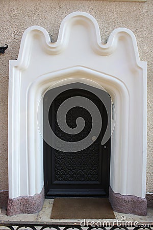Door with white border Stock Photo