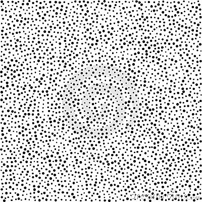 Black dots seamless pattern for textile cloth industry Vector Illustration