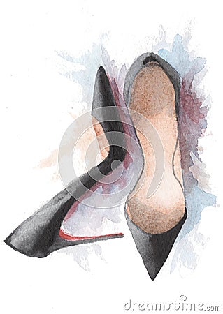 Black dress shoes Stock Photo