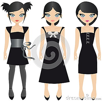 Black dresses Stock Photo