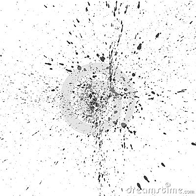 Black Drops of Ink or Paint messy Background Vector Illustration