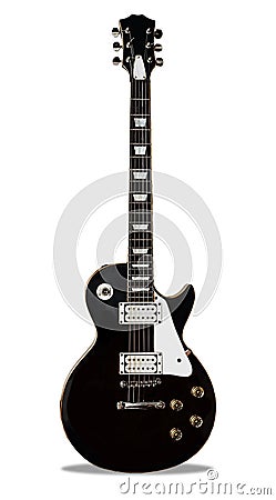 Black electric guitar Stock Photo