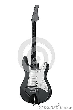 Black electric guitar Stock Photo