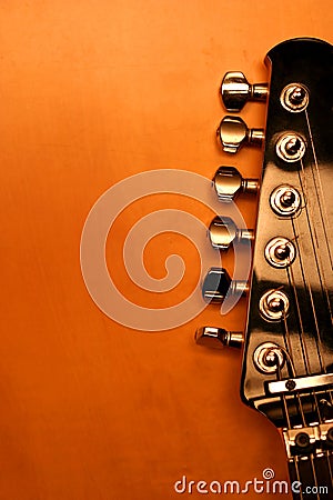Black electric guitar - serie (Detail) Stock Photo