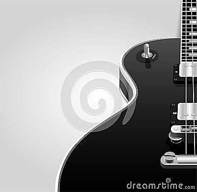 Black electric guitar vector illustration Vector Illustration