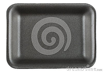 Black empty food tray Stock Photo