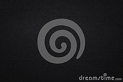 Black fabric texture background. Detail of canvas textile material Stock Photo