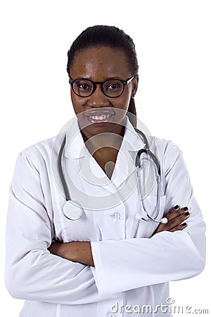 Black female doctor Stock Photo