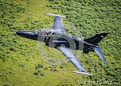 Black fighter jet T2 Hawk Stock Photo