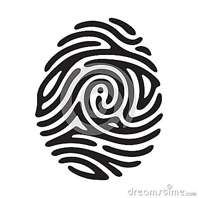 Black finger print Vector Illustration