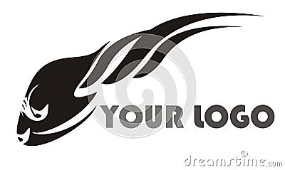 Black fish logo Vector Illustration