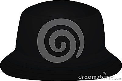 Black fisherman hat Vector Illustration