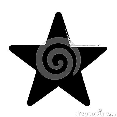 Black five points star on white background Vector Illustration