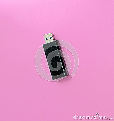Black flash drive Stock Photo