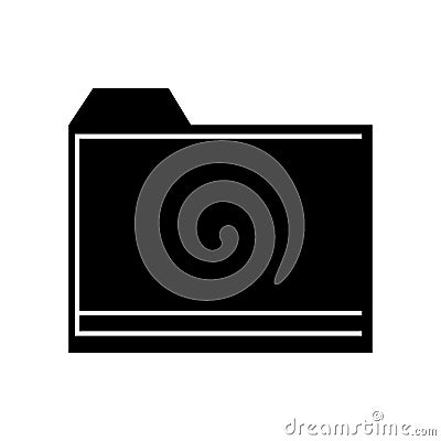 Black folder symbol for banner, general design print and websites. Stock Photo