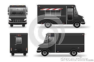 Food truck delivery Vector Illustration