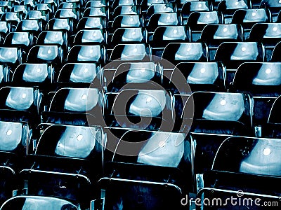 Black football stands Stock Photo