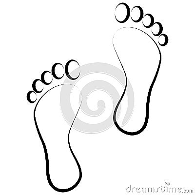 Black footprint Stock Photo