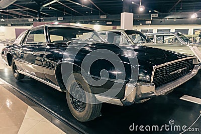 Black 1967 Ford Thunderbird a black American Classic car Editorial Stock Photo