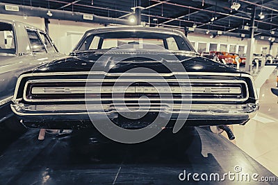 Black 1967 Ford Thunderbird a black American Classic car Editorial Stock Photo