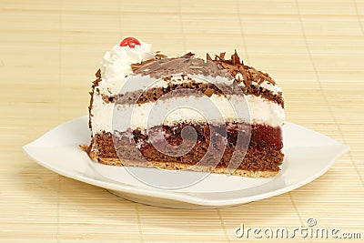 Black Forest gateau cake Stock Photo