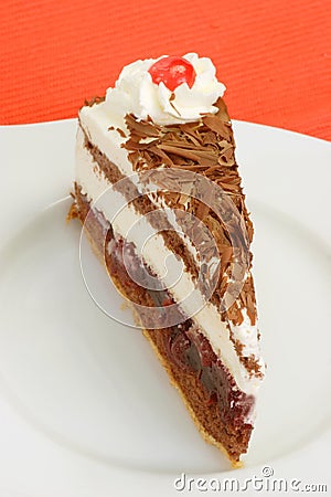 Black Forest gateau cake Stock Photo