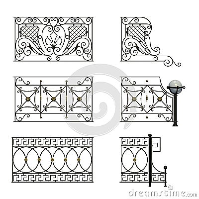 Black forged decorative lattice Stock Photo