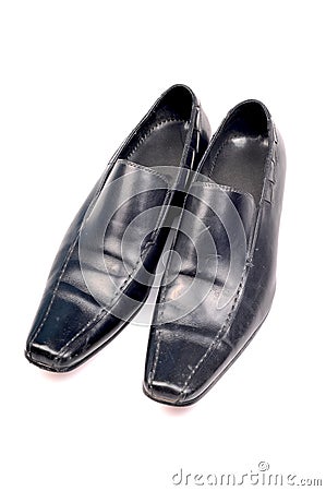 Black formal shoes Stock Photo