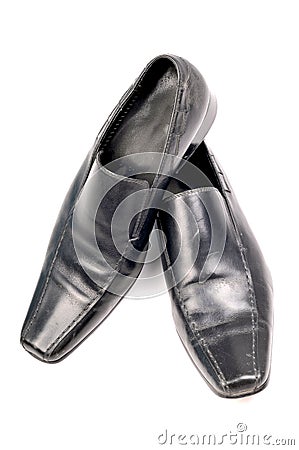 Black formal shoes Stock Photo