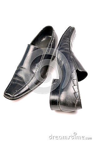 Black formal shoes Stock Photo