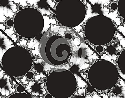 Black fractal pattern against white background Stock Photo