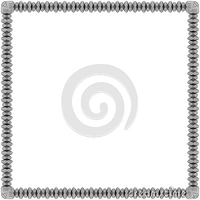 Black frame with swirl lines Vector Illustration