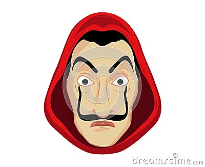 La Casa De Papel Dali Mask Design Graphic Netflix Film Abstract Vector Vector Illustration