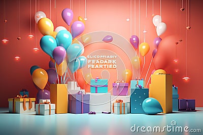 Black Friday banner design with a festive color Stock Photo
