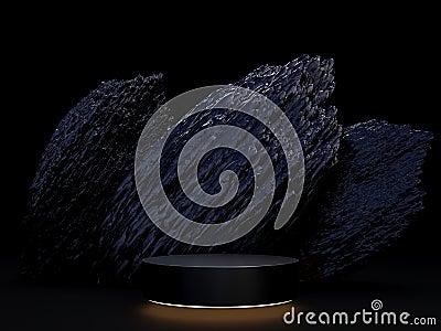 Black friday concept product display podium 3d render Stock Photo