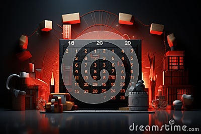 Black Friday countdown calendar with tearoff Stock Photo