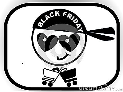 Black Friday deals new cartoon symbol "Saling Joe" Stock Photo