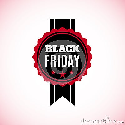 Black Friday label isolated on white background. Vector Illustration