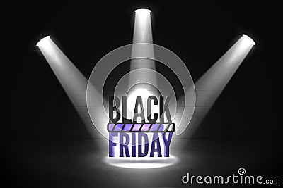 Black friday loading realistic vector banner template Vector Illustration