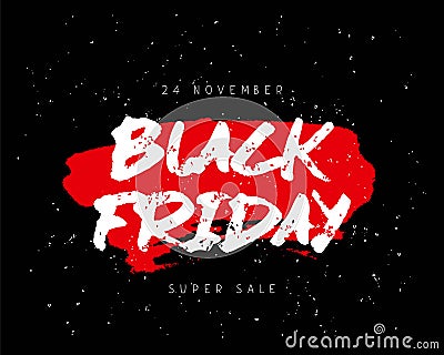 Black Friday. 24 November Vector Illustration