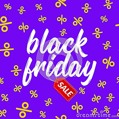 Black Friday percent seamless sale background. Discount black friday business pattern promotion wallpaper Vector Illustration