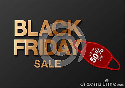 Black Friday poster. covid 19 corona virus concept. vector illustration Vector Illustration