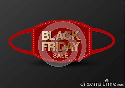 Black Friday poster. covid 19 corona virus concept. vector illustration Vector Illustration