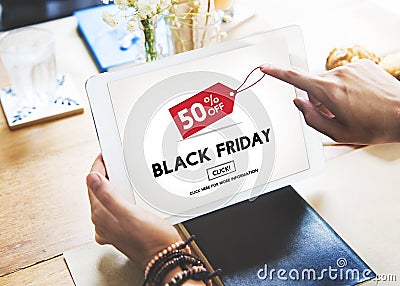 Black Friday Promotion Discount Consumer Shopping Concept Stock Photo