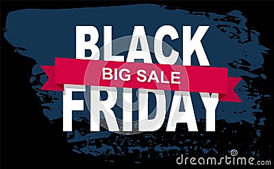 Black friday promotional emblem. Sale and discounts in store. Design element for advertisement Stock Photo