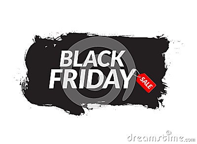 Black Friday sale abstract ink banner. Template for banner or poster Black Friday. Sale and discount design. Vector Vector Illustration