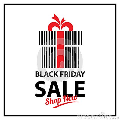 Black friday sale card Vector Illustration