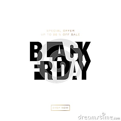 Black Friday Sale. Christmas and new year shopping. Vector illustration. Vector Illustration